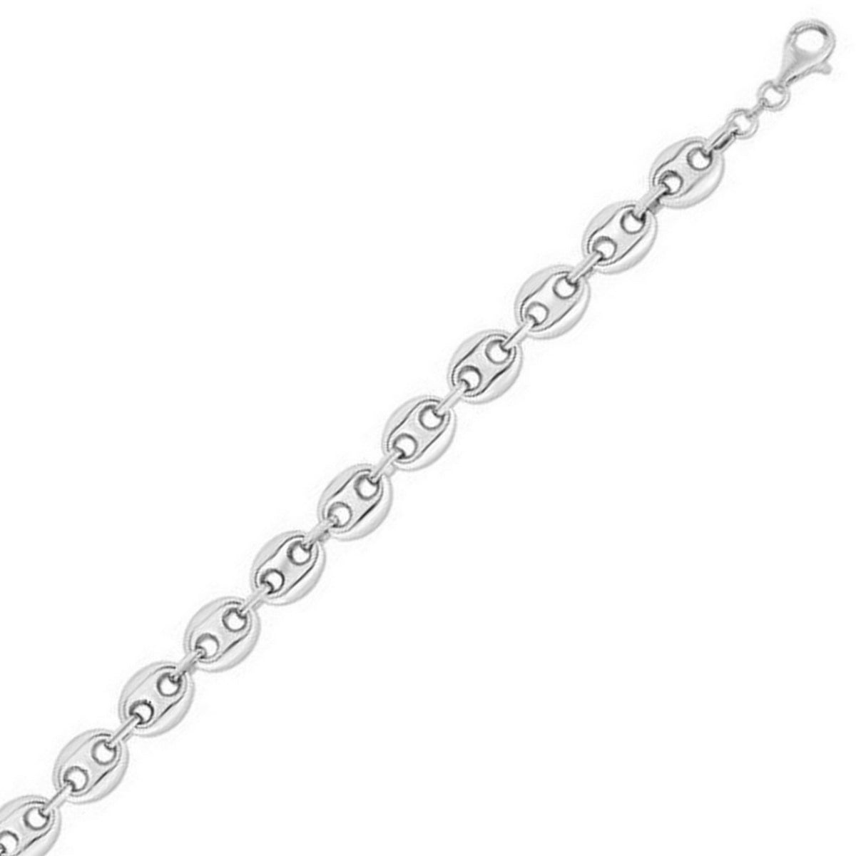 Puffed Mariner Chain in Rhodium-Plated Sterling Silver (9.20 mm)