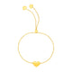 Adjustable Heart Bracelet in 14K Yellow Gold (0.90 mm)