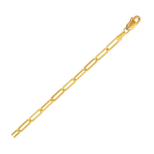 Lite Paperclip Anklet in 14K Yellow Gold (3.2mm)