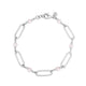Pearl Paperclip Bracelet in Rhodium-Plated Sterling Silver
