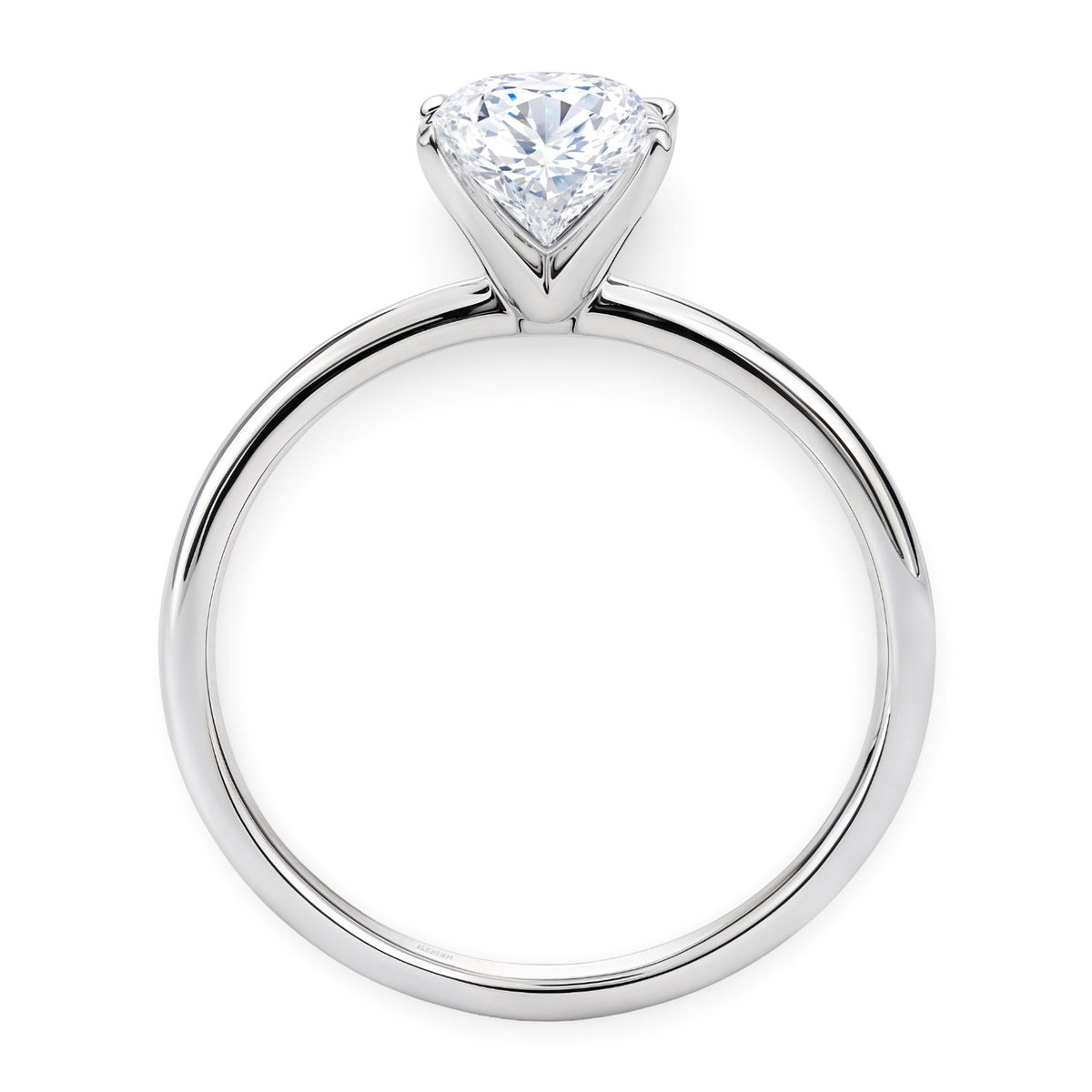 1.5 Carat Oval Lab Grown IGI Diamond Solitaire in 14K White Gold G/VS1