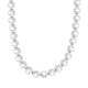 Bold Bead Necklace in Rhodium-Plated Sterling Silver