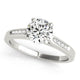 Single Row Diamond Engagement Ring in 14K White Gold (1 cttw)