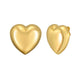 Puffed Large Heart Stud Earrings in Yellow Gold-Plated Sterling Silver