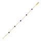 Amethyst Station Bracelet in 14K Yellow Gold