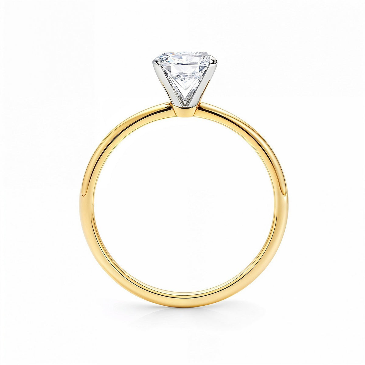 1.50 Carat Radiant Lab Grown IGI Diamond Ring in 14K Yellow Gold G/VS1