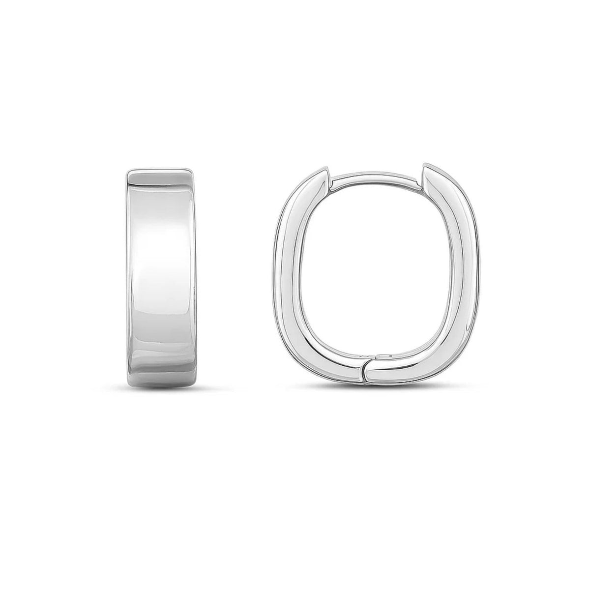 Round Hoop Earrings with Timeless Design in Sterling Silver