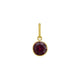 Round Ruby Charm Pendant in 14K Yellow Gold