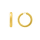 Round Hoop Earrings in Yellow Gold-Plated Sterling Silver