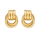 Triple Door Knocker Hoop Earrings in Yellow Gold-Plated Sterling Silver