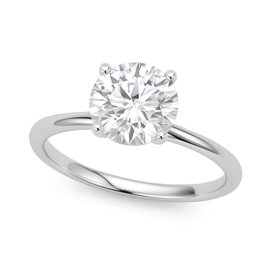 1 Carat Round Lab Grown IGI Diamond Solitaire in 14K White Gold G/VS1