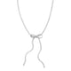 Snake Bow Necklace in Rhodium-Plated Sterling Silver