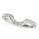 Curved Diamond Wedding Band in 14K White Gold (3/8 cttw)
