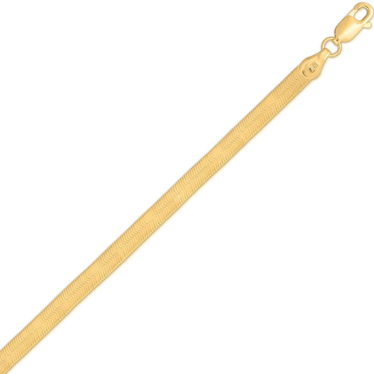 Imperial Herringbone Chain in Yellow Gold-Plated Sterling Silver (2.70 mm)