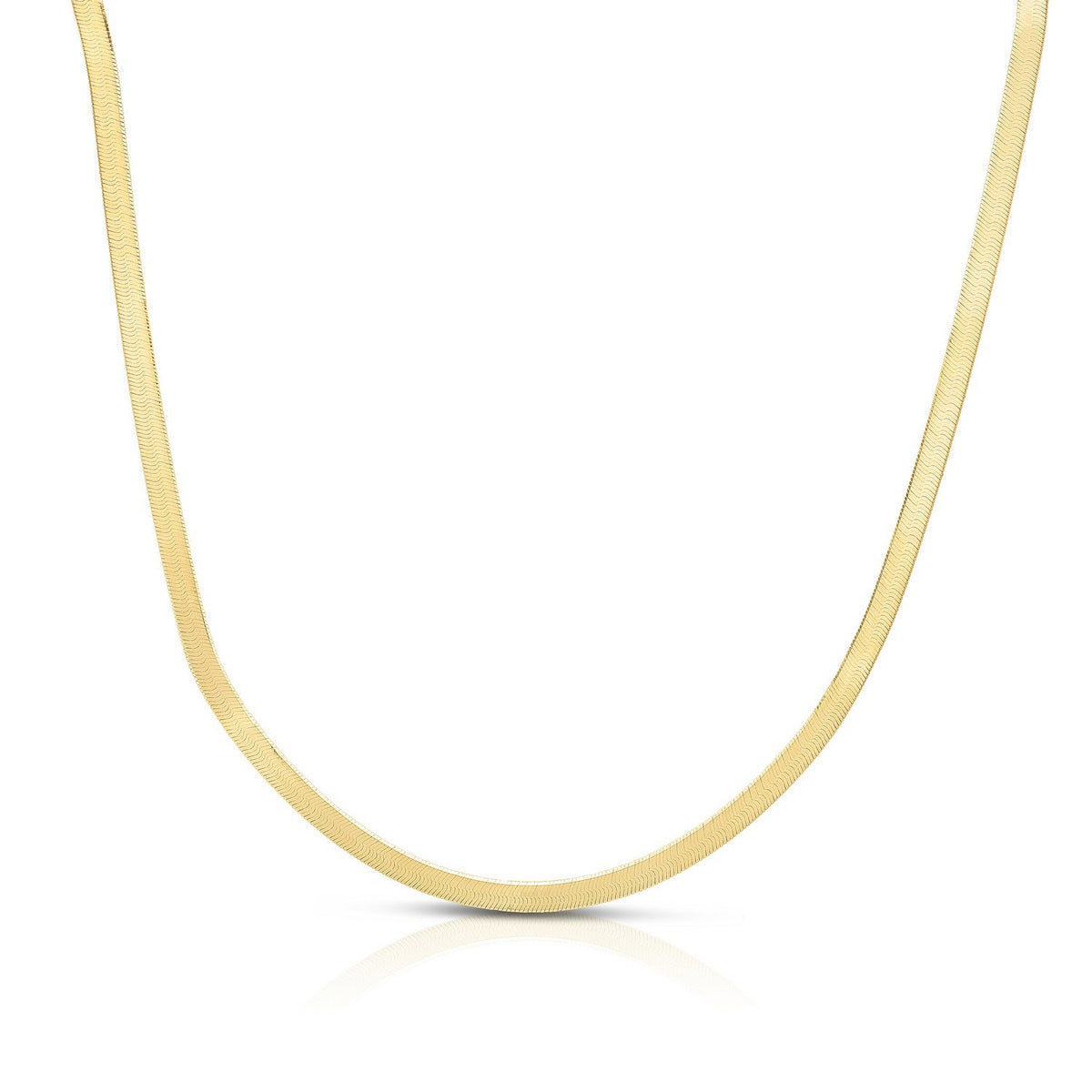 Imperial Herringbone Chain in Yellow Gold-Plated Sterling Silver (2.70 mm)