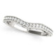 Milgrained Pave Set Curved Diamond Wedding Band in 14K White Gold (1/5 cttw)