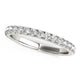 Round Pave Setting Diamond Wedding Band in 14K White Gold (3/8 cttw)