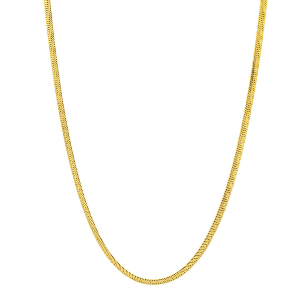 Oval Snake Chain in Yellow Gold-Plated Sterling Silver (3.30 mm)