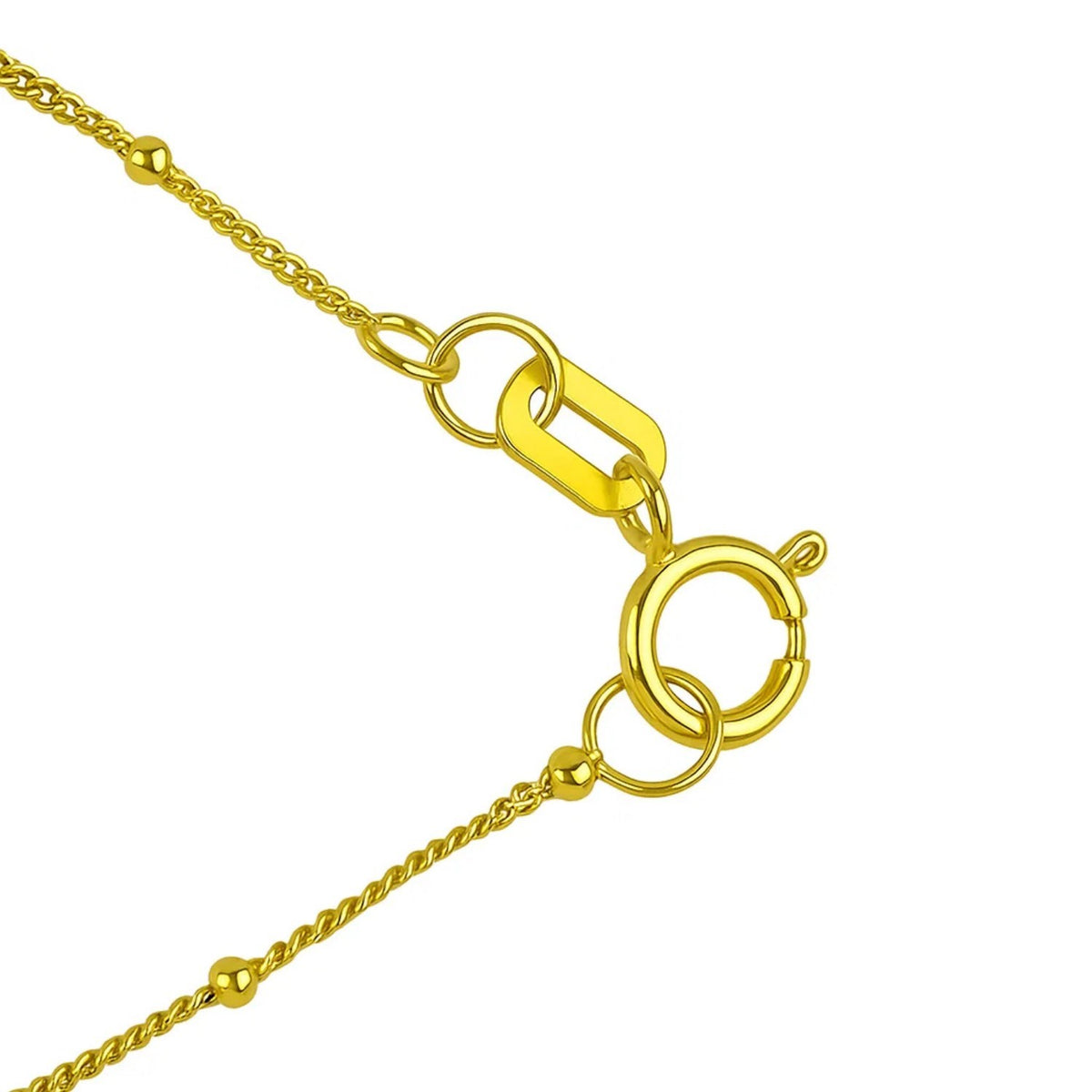 Malachite Circle Necklace in 14K Yellow Gold
