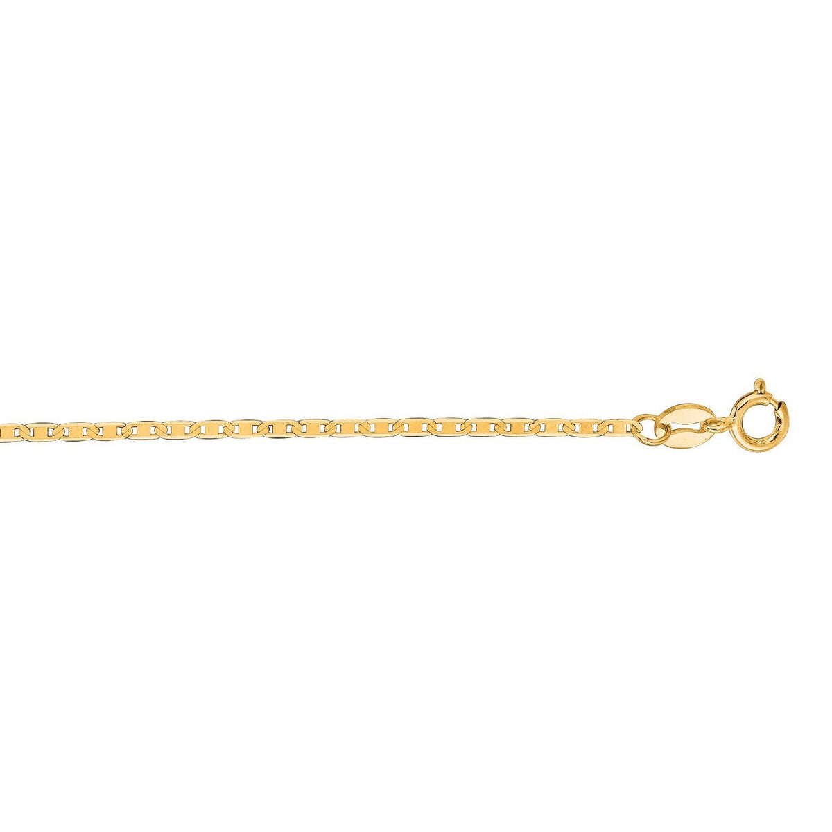 Mariner Link Anklet in 10K Yellow Gold 1.2mm