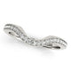 Milgrained Border Curved Diamond Wedding Band in 14K White Gold (1/5 cttw)