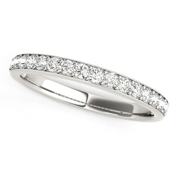 Prong Set Diamond Wedding Band in 14K White Gold (1/3 cttw)