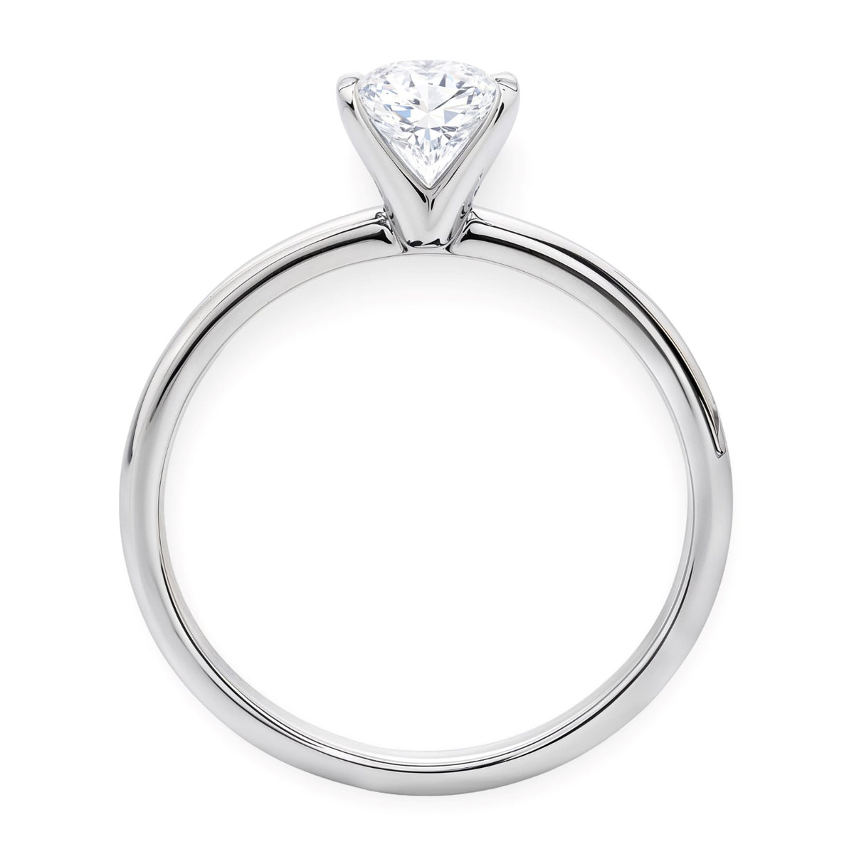 1 Carat Oval Lab Grown IGI Diamond Solitaire in 14K White Gold G/VS1
