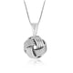 Textured Love Knot Pendant Necklace in Sterling Silver