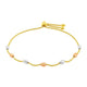 Diamond-Cut Oval Station Bolo Bracelet in 14K Tri-Color Gold