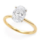 1.5 Carat Oval Lab Grown IGI Diamond Solitaire in 10K Yellow Gold G/VS1