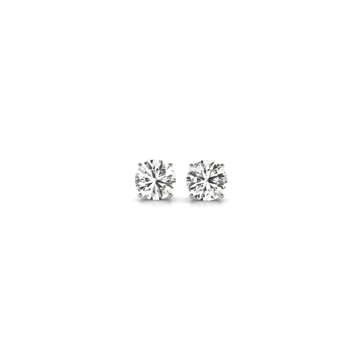 1/2 cttw Lab Grown Round Diamond Studs in 14K White Gold G/VS2
