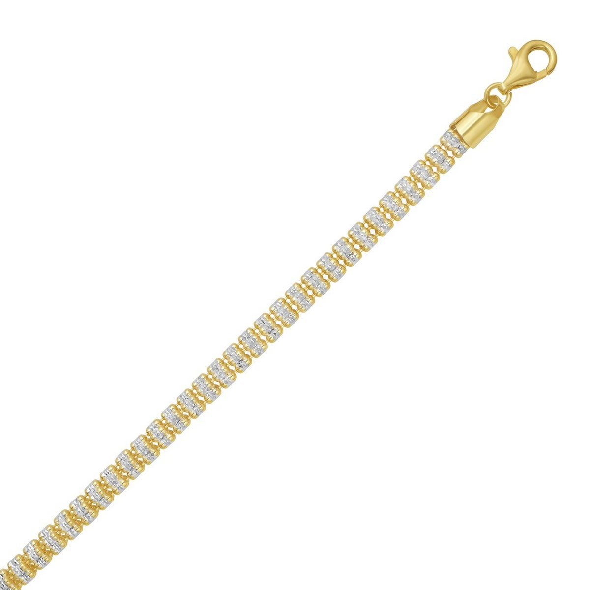 Ice Barrel Chain in Gold-Plated Sterling Silver (5.00 mm)