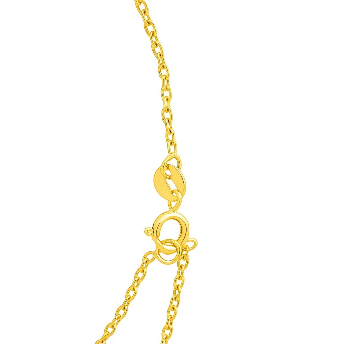 Cushion Blue Topaz Necklace in 14K Yellow Gold