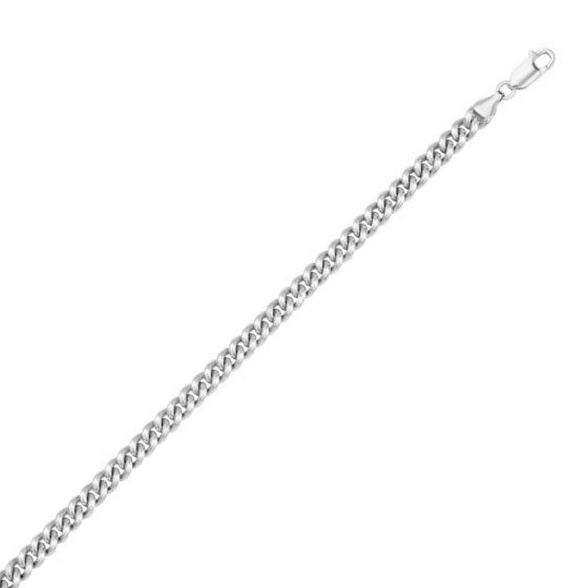 Vintage Puffed Miami Cuban Chain in Rhodium Silver (6.10 mm)