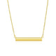 Slim Polished Bar Necklace in 14K Yellow Gold