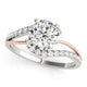 Bypass Shank Diamond Engagement Ring in 14K White And Rose Gold (1 1/3 cttw)