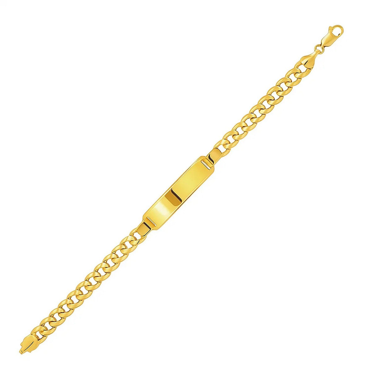 Men's Cuban Link ID Bracelet in 14K Yellow Gold