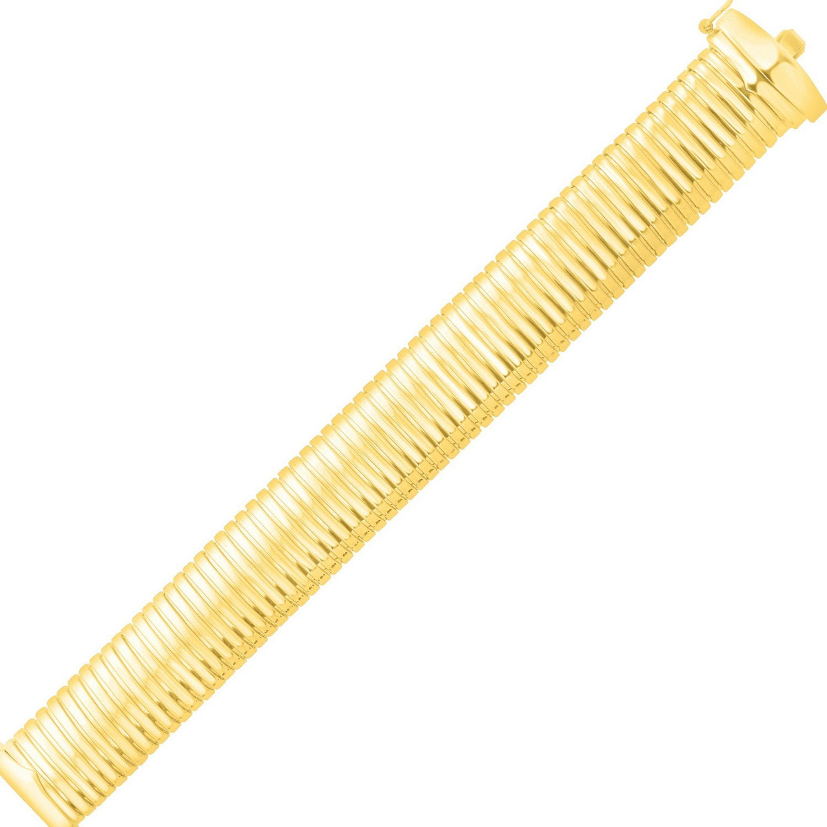 Extra Thick Tubogas Bracelet in Yellow Gold-Plated Silver (18.00 mm)