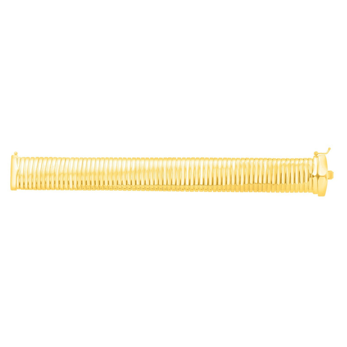 Extra Thick Tubogas Bracelet in Yellow Gold-Plated Silver (18.00 mm)