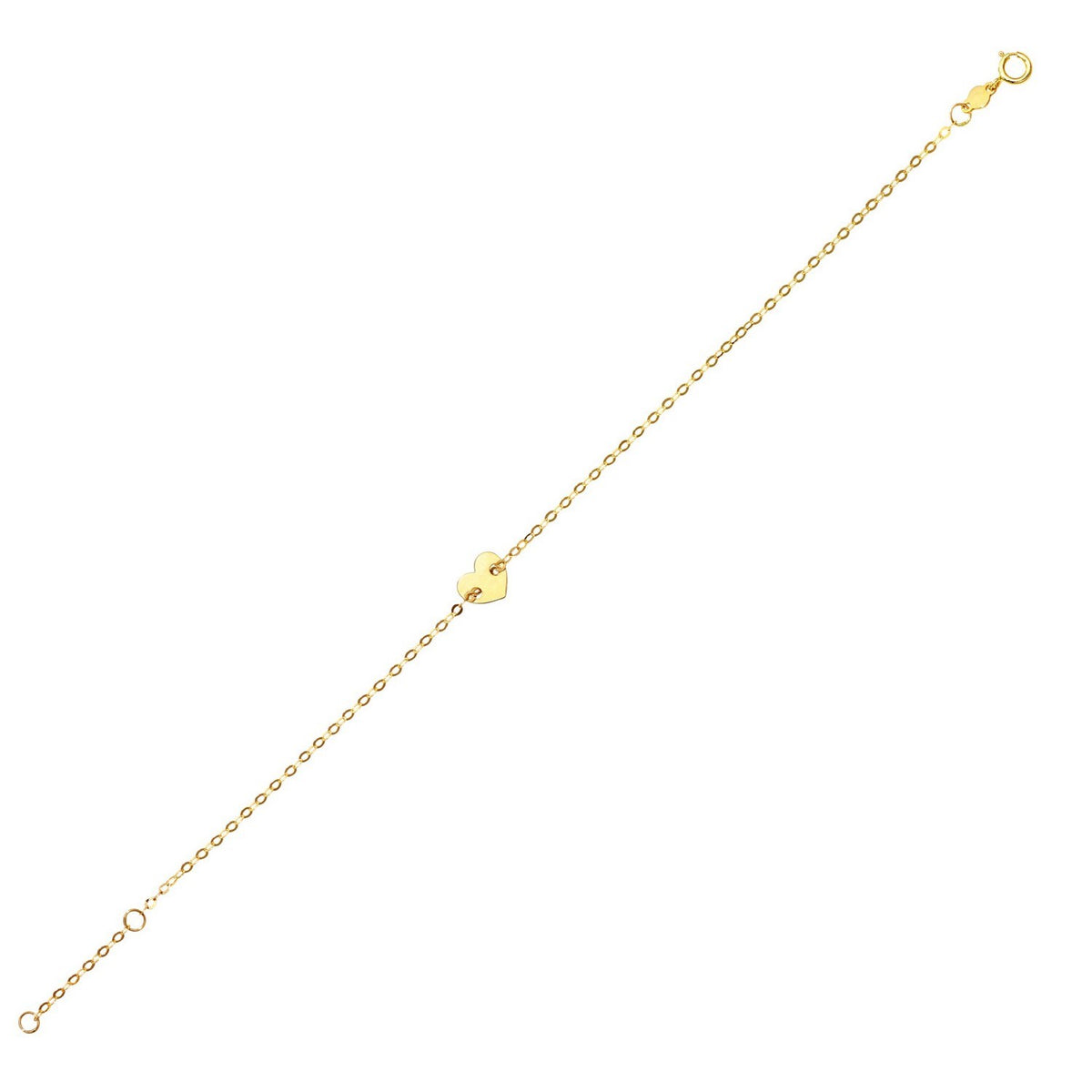 Heart Bracelet in 14K Yellow Gold