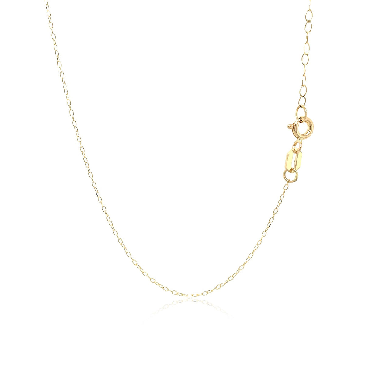 Mother of Pearl Paw Print Disc Necklace in 14K Yellow Gold