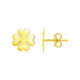 Four-Leaf Clover Stud Earrings in 14K Yellow Gold (10.00 mm)