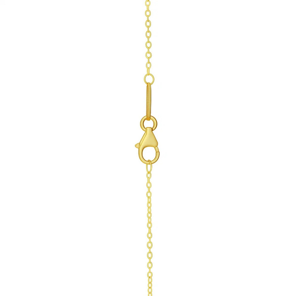 Double Open Cross Y Necklace in 14K Yellow Gold