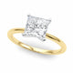 2 Carat Princess Lab Grown IGI Diamond Solitaire in 10K Yellow Gold G/VS1