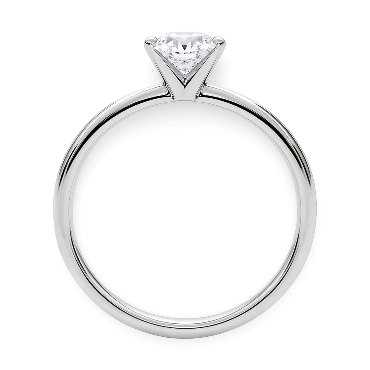 1 Carat Round Lab Grown IGI Diamond Solitaire in 10K White Gold G/VS1