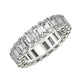Emerald Cut Lab Grown Diamond Eternity Ring in 14K White Gold (2 cttw FG/VS2)