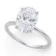 5 Carat Oval Lab Grown IGI Diamond Solitaire in 10K White Gold G/VS1
