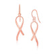 Looped Ribbon Drop Earrings in 14K Rose Gold (38.10 mm)