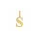 Initial S Charm Pendant in 14K Yellow Gold