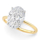 5 Carat Oval Lab Grown IGI Diamond Solitaire in 10K Yellow Gold G/VS1